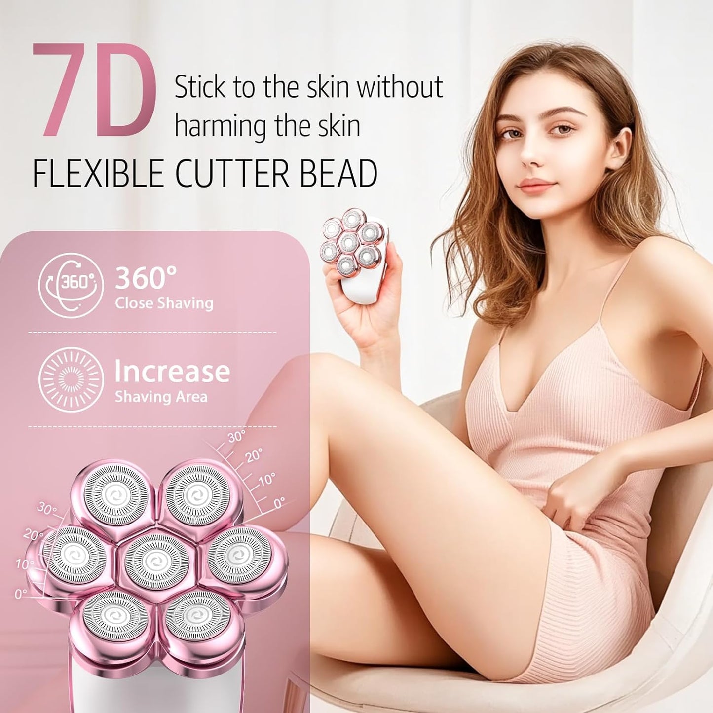SHPAVVER Maquinillas de afeitar eléctricas para piernas de mujer: a...