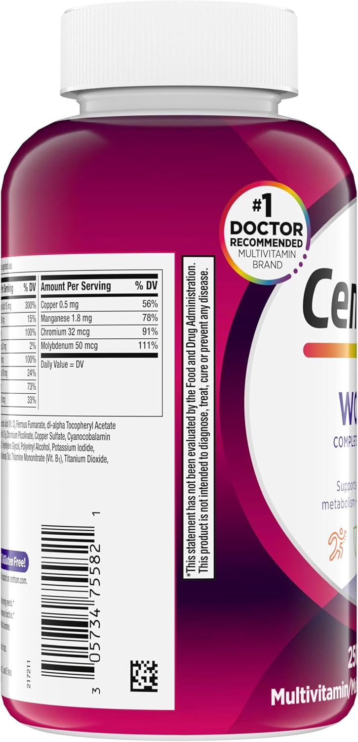 Centrum Multivitamínico para mujeres, suplemento multivitamínico\/m...