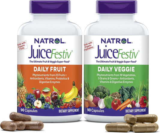 Natrol JuiceFestiv, vitaminas y suplementos para la nutrición y el...