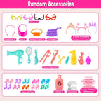 110 piezas de ropa y accesorios para muñecas y juguetes de vestir p...