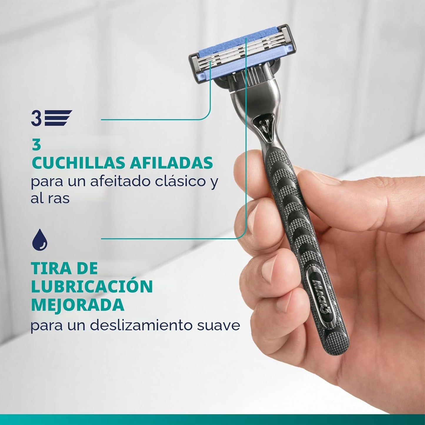 Gillette Mach3 - Cuchillas de afeitar para hombres, repuestos de 3...