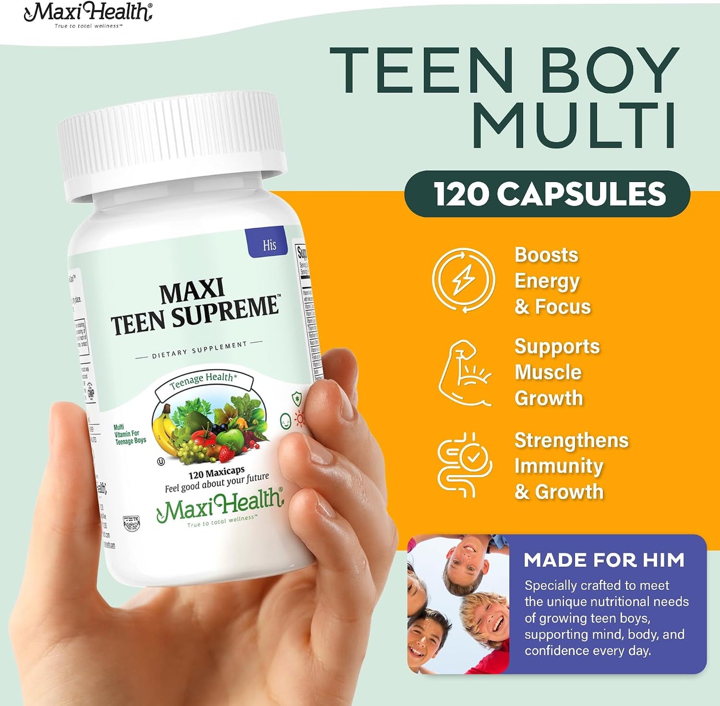 Maxi Health Multivitamínico para Él \u2013 Vitaminas para Chicos de...