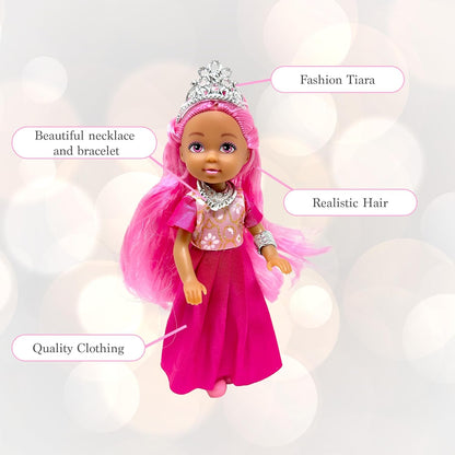 Juego de muñecas pequeñas con mini muñecas de princesa para niñas \...
