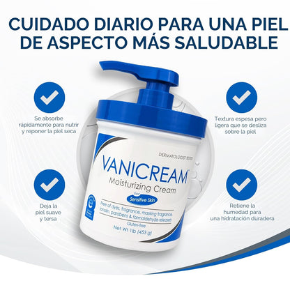 Vanicream Crema hidratante para la piel con dispensador de bomba -...