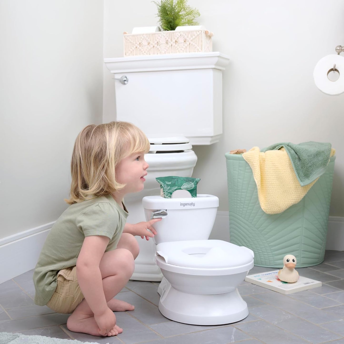 Ingenuity - Orinal Pro My Size en Verde, Orinal de Entrenamiento pa...