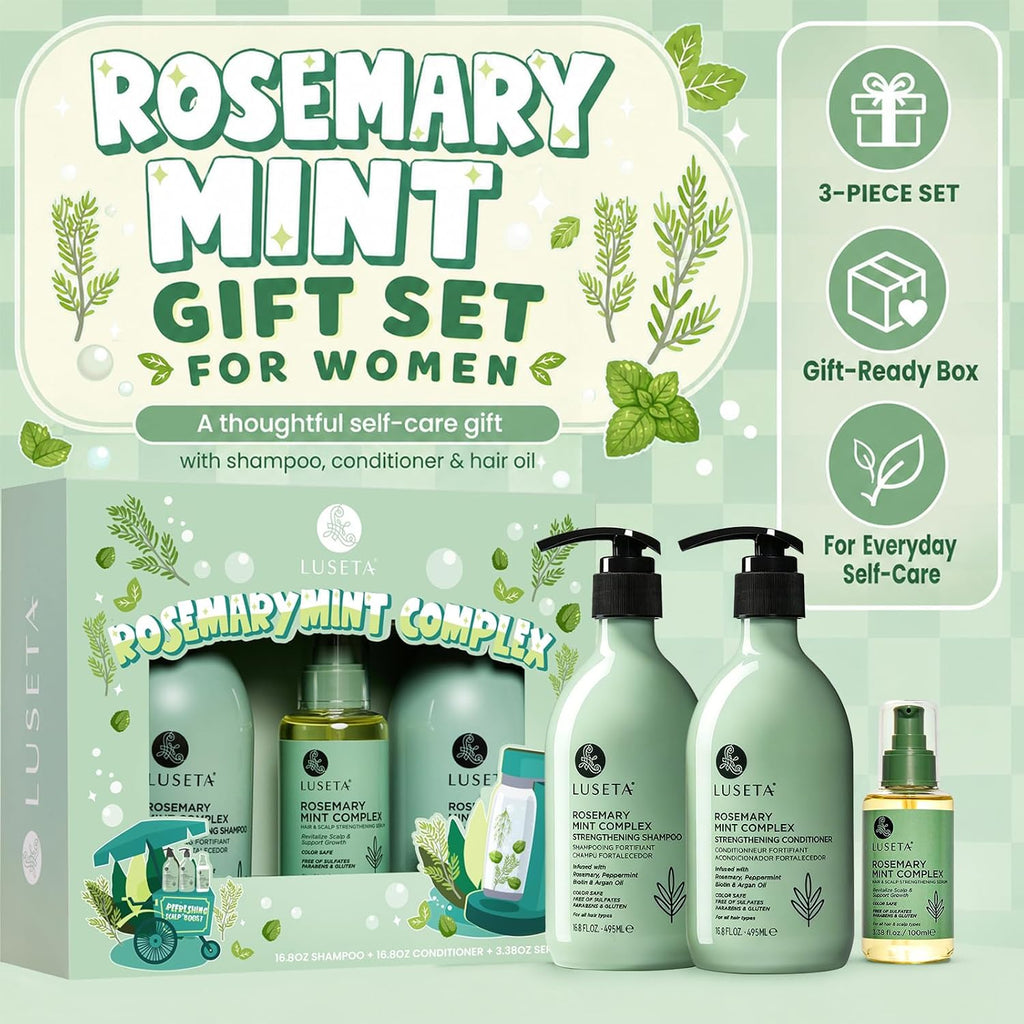 Luseta Rosemary Mint Set de regalo para mujer, cuidado refrescante...