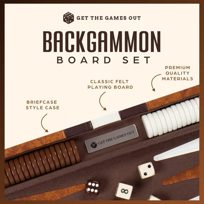 Juego de mesa de Backgammon con estuche, disponible en tamaños pequ...
