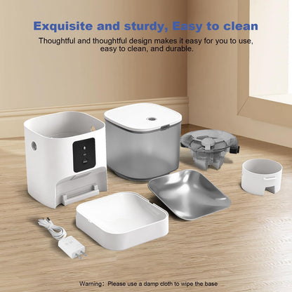ANDOLL HOME Comedero automático para gatos 2.4G\/5G, dispensador de...