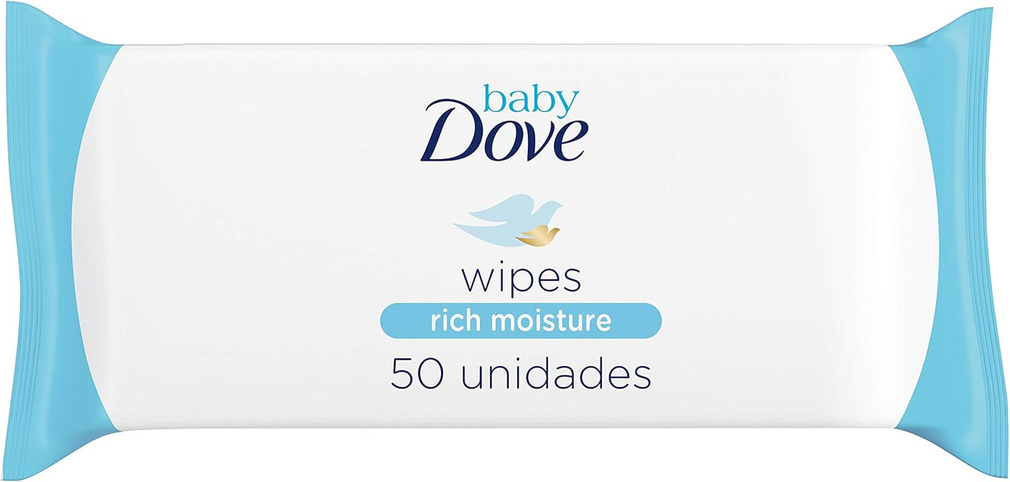 Dove - Toallitas húmedas para bebé, 50 unidades (paquete de 6)