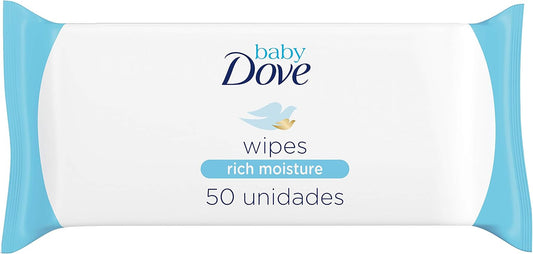 Dove - Toallitas húmedas para bebé, 50 unidades (paquete de 6)