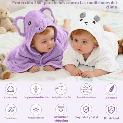 CandyHome Juego de 12 toallas de baño para bebés y niños pequeños,...