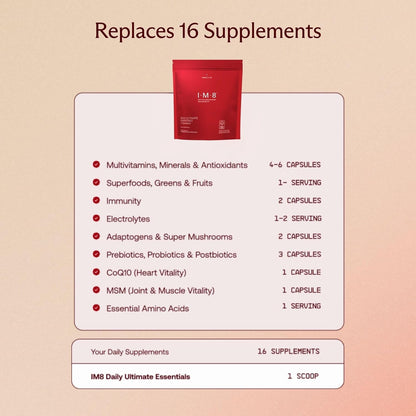IM8 Daily Ultimate Essentials Suplemento Multivitamínico Todo-en-1,...
