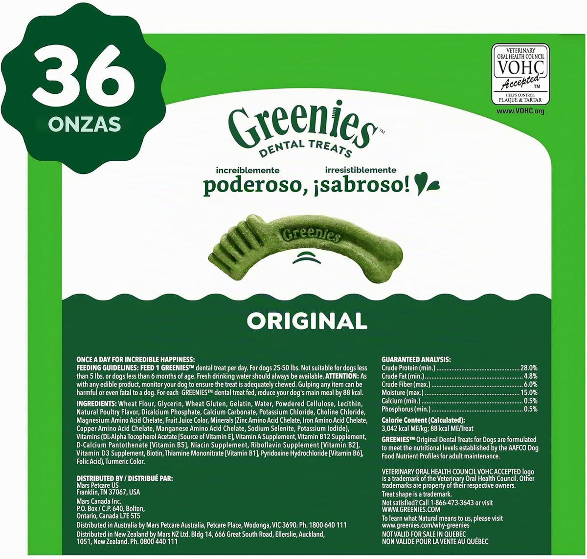 Greenies - Golosinas dentales regulares para perros, sabor original...