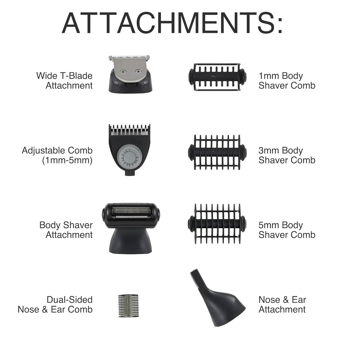 Remington ONE Shave & Groom - Maquinilla de afeitar eléctrica multiherramienta para hombres, afeitadora de aluminio con 4 accesorios de tamaño completo y 5 peines ajustables para barba, cara y cuerpo