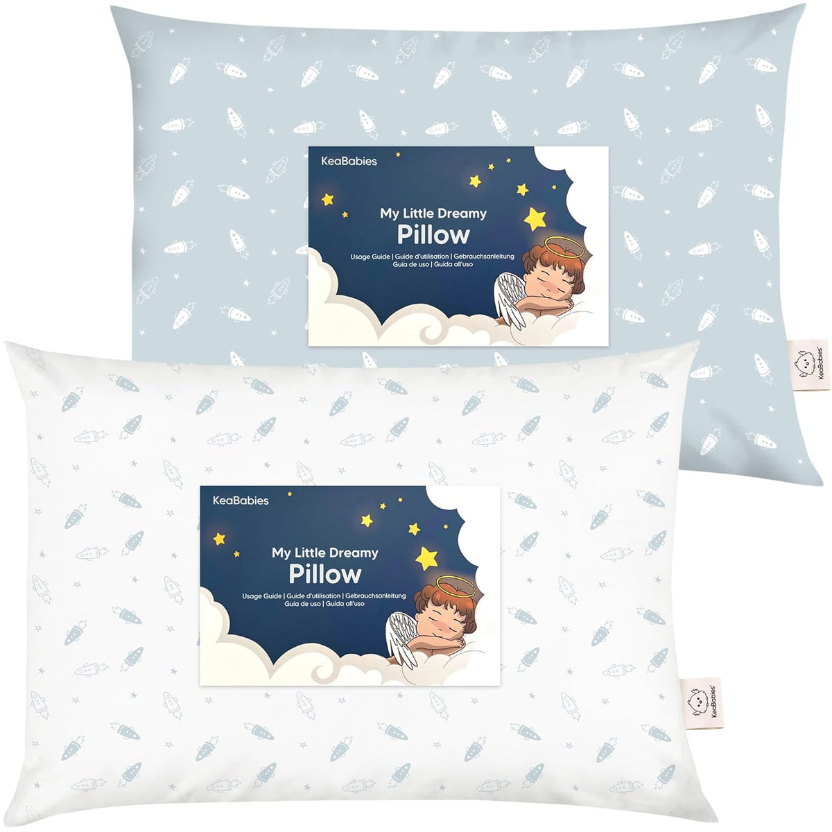 Paquete de 2 almohadas para niños de 2 años a 5,13 x 18 pulgadas (n...