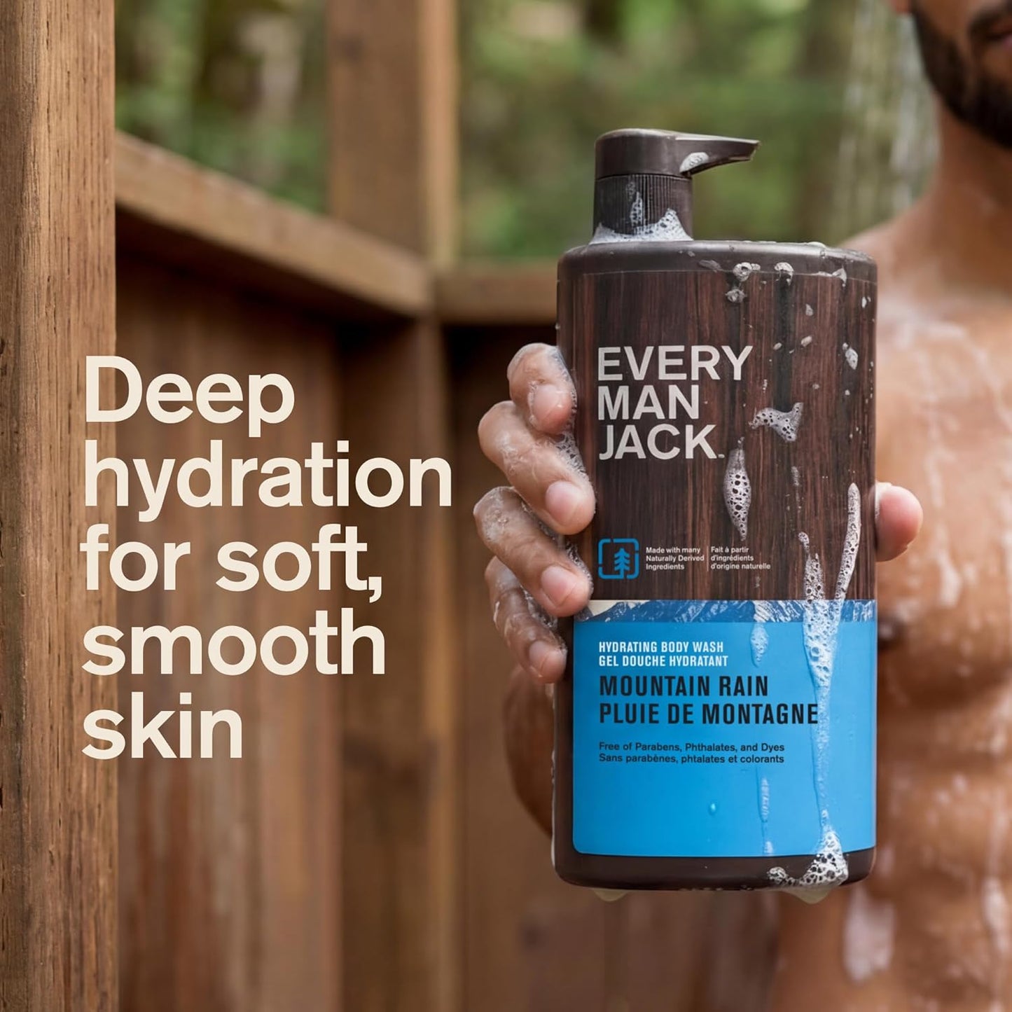 Every Man Jack Mountain Rain Gel de baño para hombre para todo tipo...