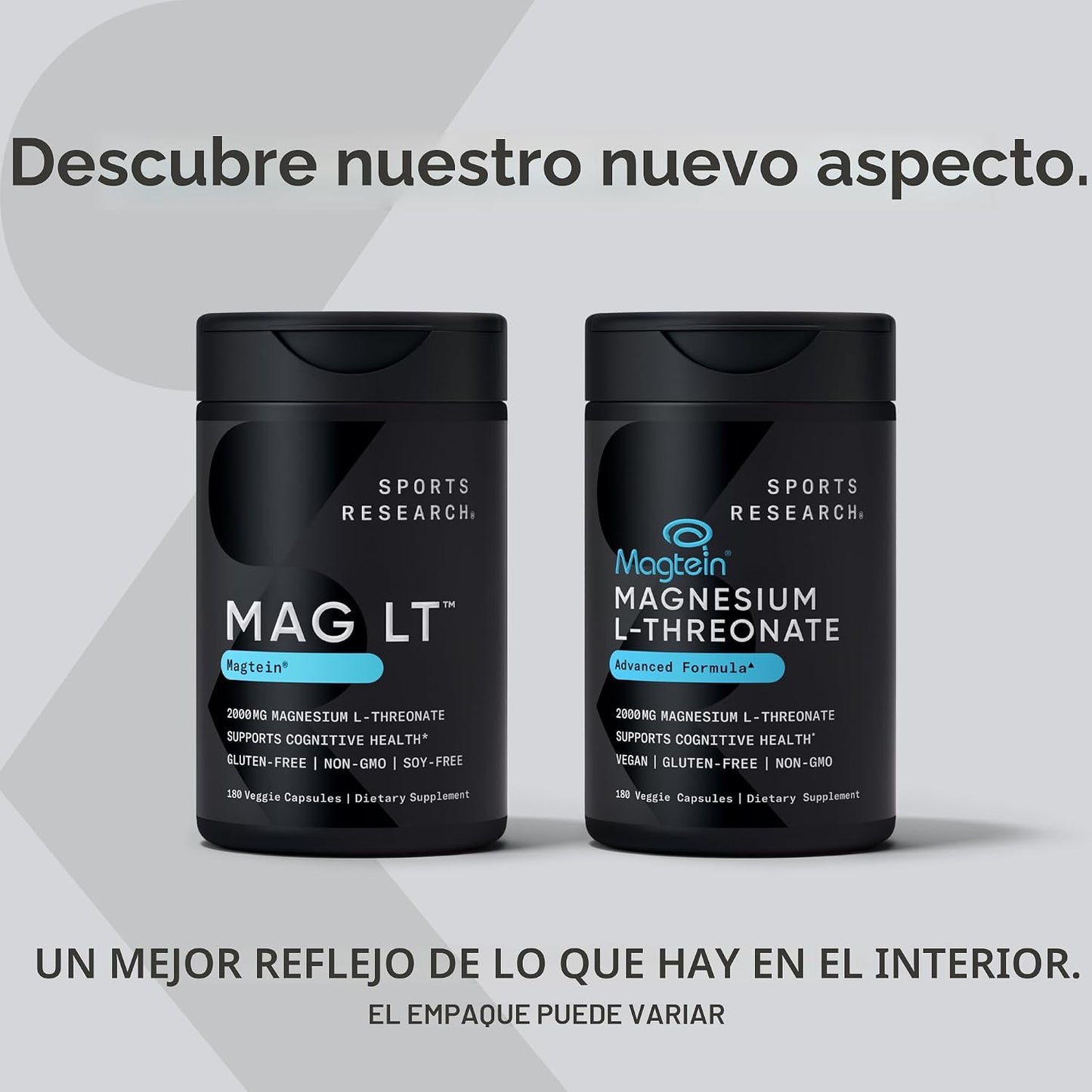 Sports Research® Cápsulas de L-treonato de magnesio de 2000 mg - Ma...