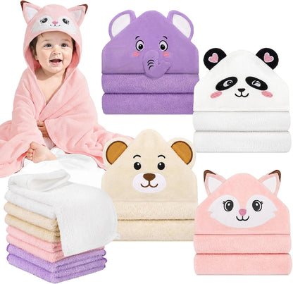 CandyHome Juego de 12 toallas de baño para bebés y niños pequeños,...