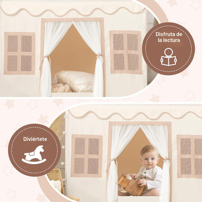 Senodeer Tienda de campaña para niños en el interior: con alfombra,...