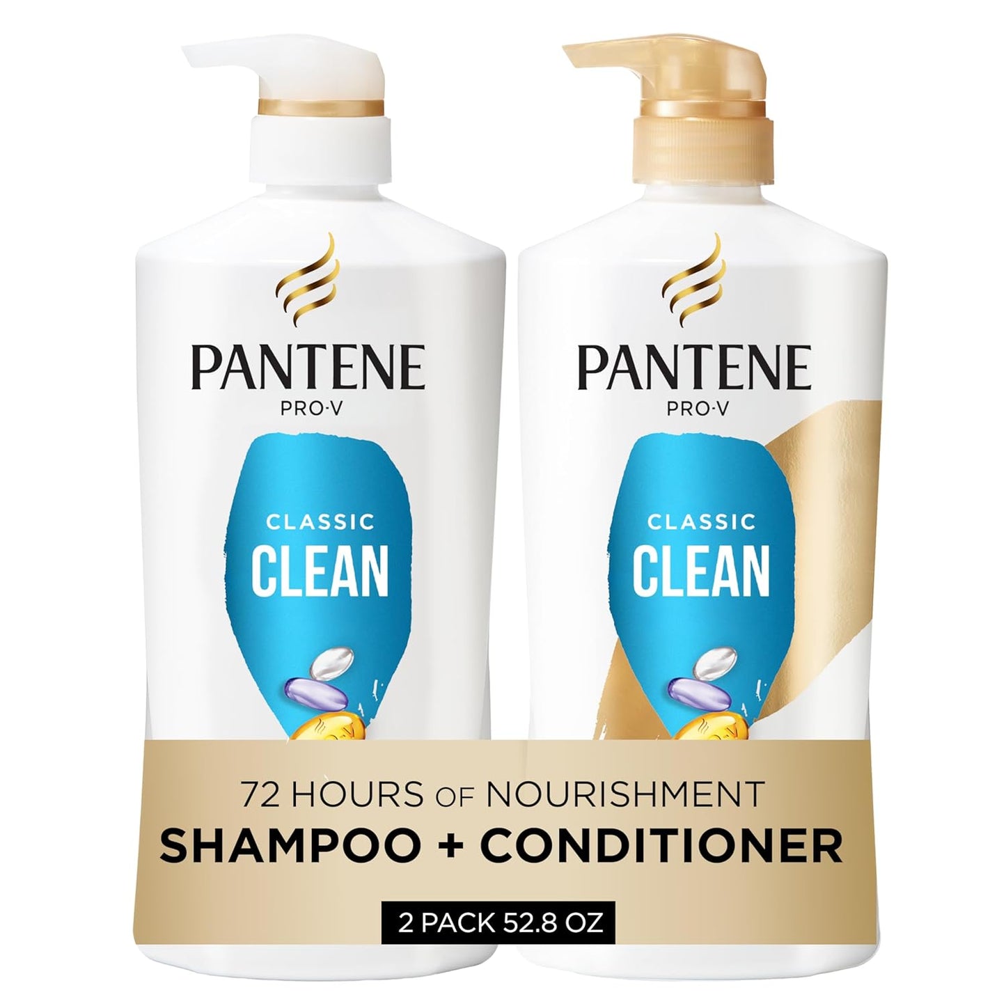 Pantene Juego de champú y acondicionador, Classic Clean - Nutriente...