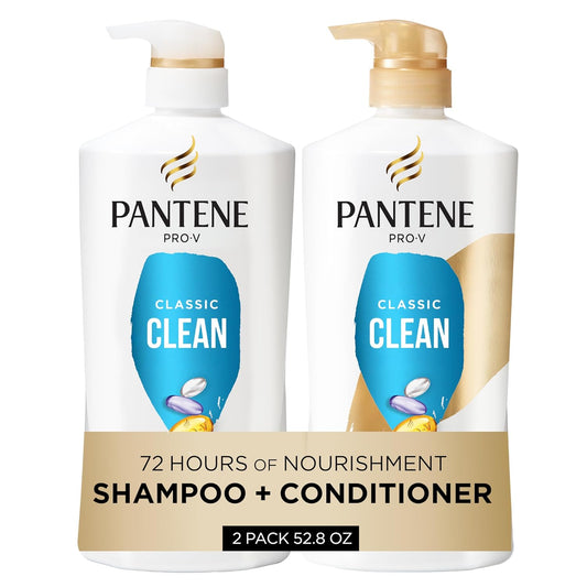 Pantene Juego de champú y acondicionador, Classic Clean - Nutriente...