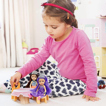 Juego de muñecas pequeñas con mini muñecas de princesa para niñas \...
