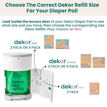 Diaper Dekor EKO Classic Cubeta de Pañales, Blanca | Única cubeta d...
