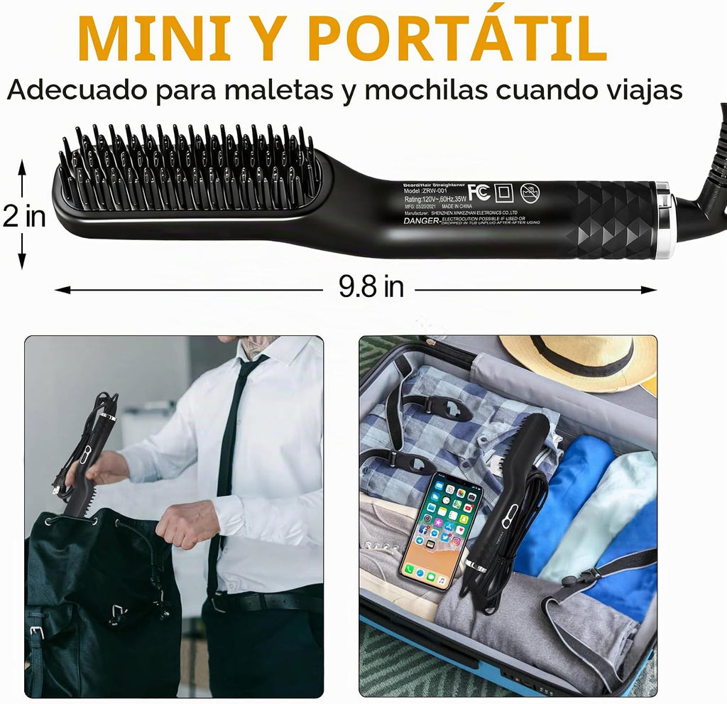 Alisador de barba para hombres, con peine de doble acción para todo...