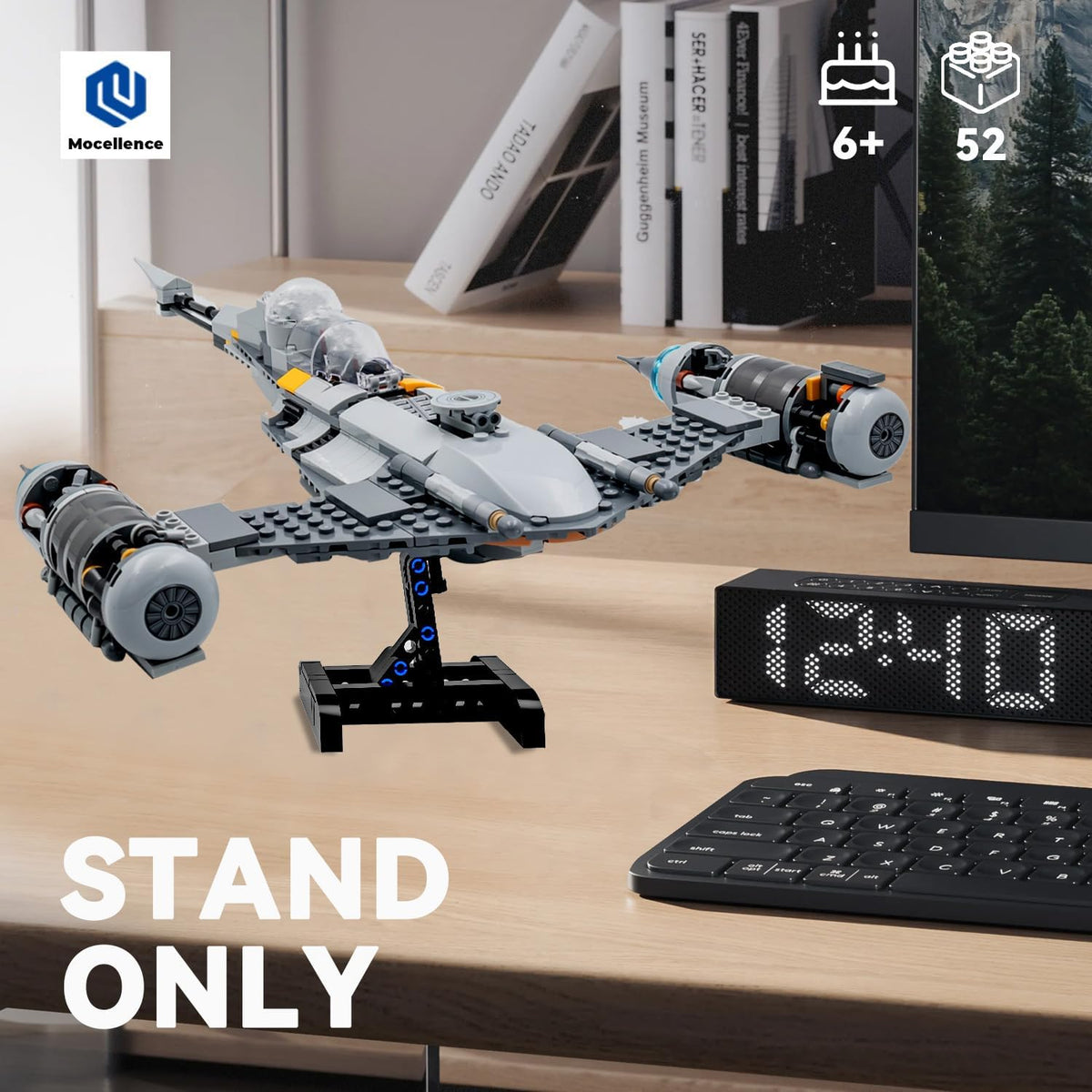 Soporte de exhibición para Lego X Wing (paquete de 2), soporte mejorado para Lego N-1, TIE Bomber, Fighter 75301 75325 75347 75333 75346 60226, regalo para niños y fanáticos (52 piezas)