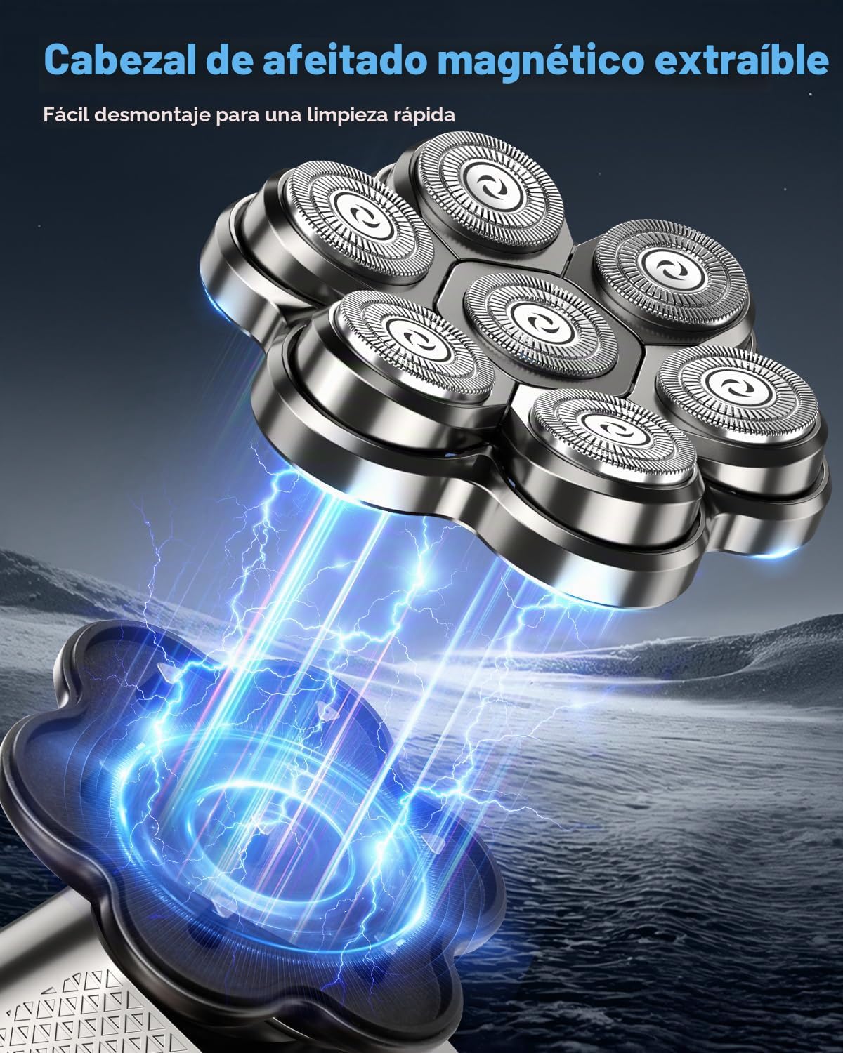 TEPOTZ Afeitadoras eléctricas de cabeza para hombres calvos, afeita...
