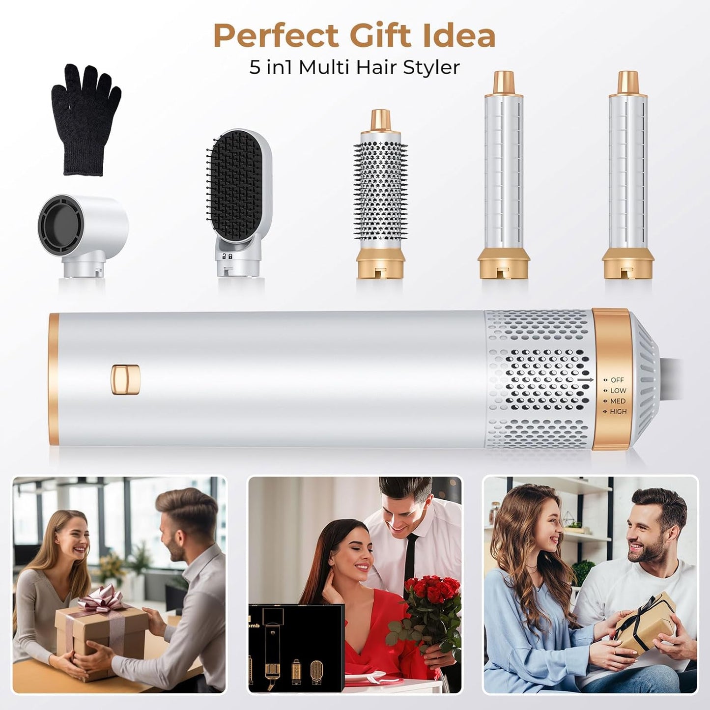 5 in 1 Blow Dryer Brush, Upgrade Hair Dryer Brush Set Negative Ion...