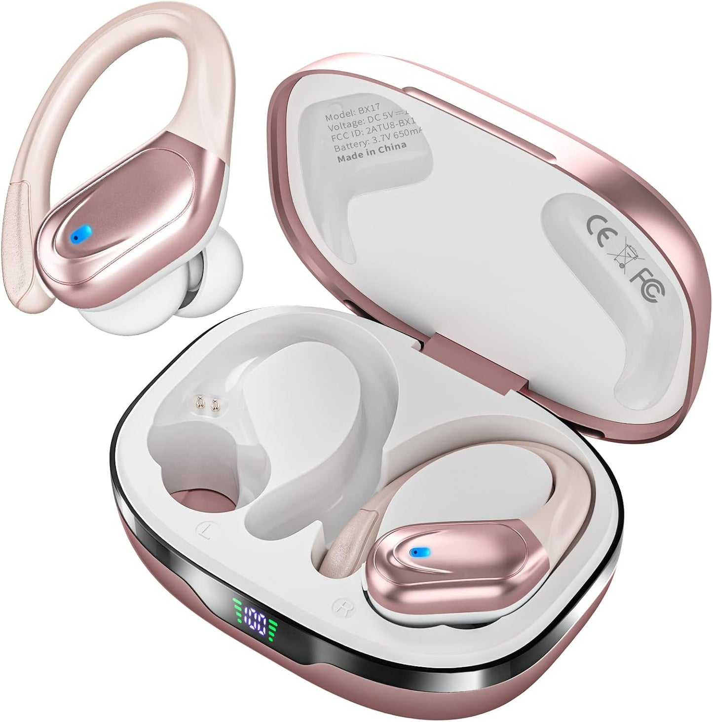 HAOYUYAN Auriculares inalámbricos, auriculares Bluetooth deportivos...