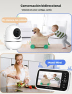 GoodBaby Monitor de bebé con 2 cámaras, sistema de monitoreo de vid...