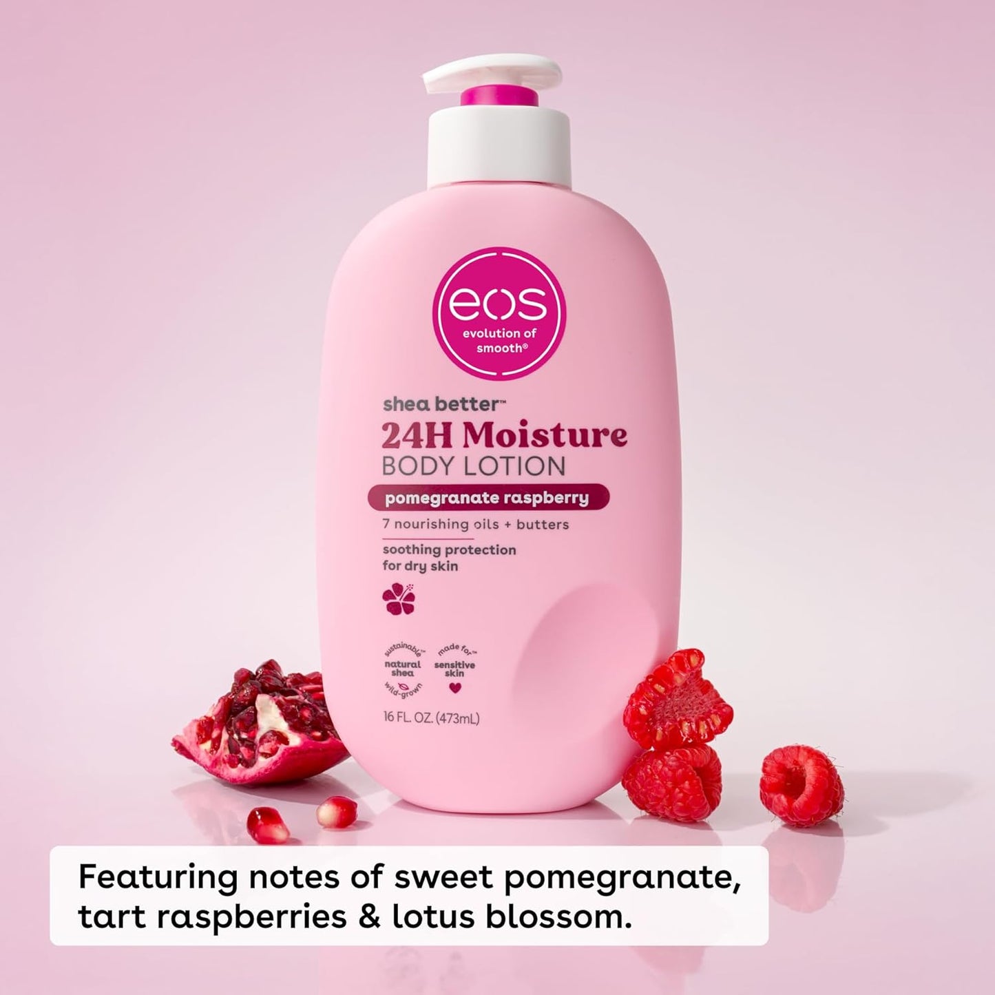 eos Shea Better Loción corporal granada frambuesa, cuidado de la pi...