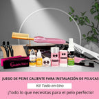 Peine Caliente Eléctrico Alisador de Cabello Peines de Prensado con...