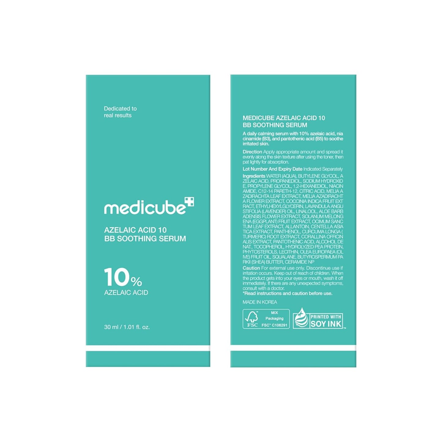 medicube Suero calmante de ácido azelaico | Ideal para calmar la piel con problemas | Cuidado de la piel coreano | 1.01 onzas líquidas