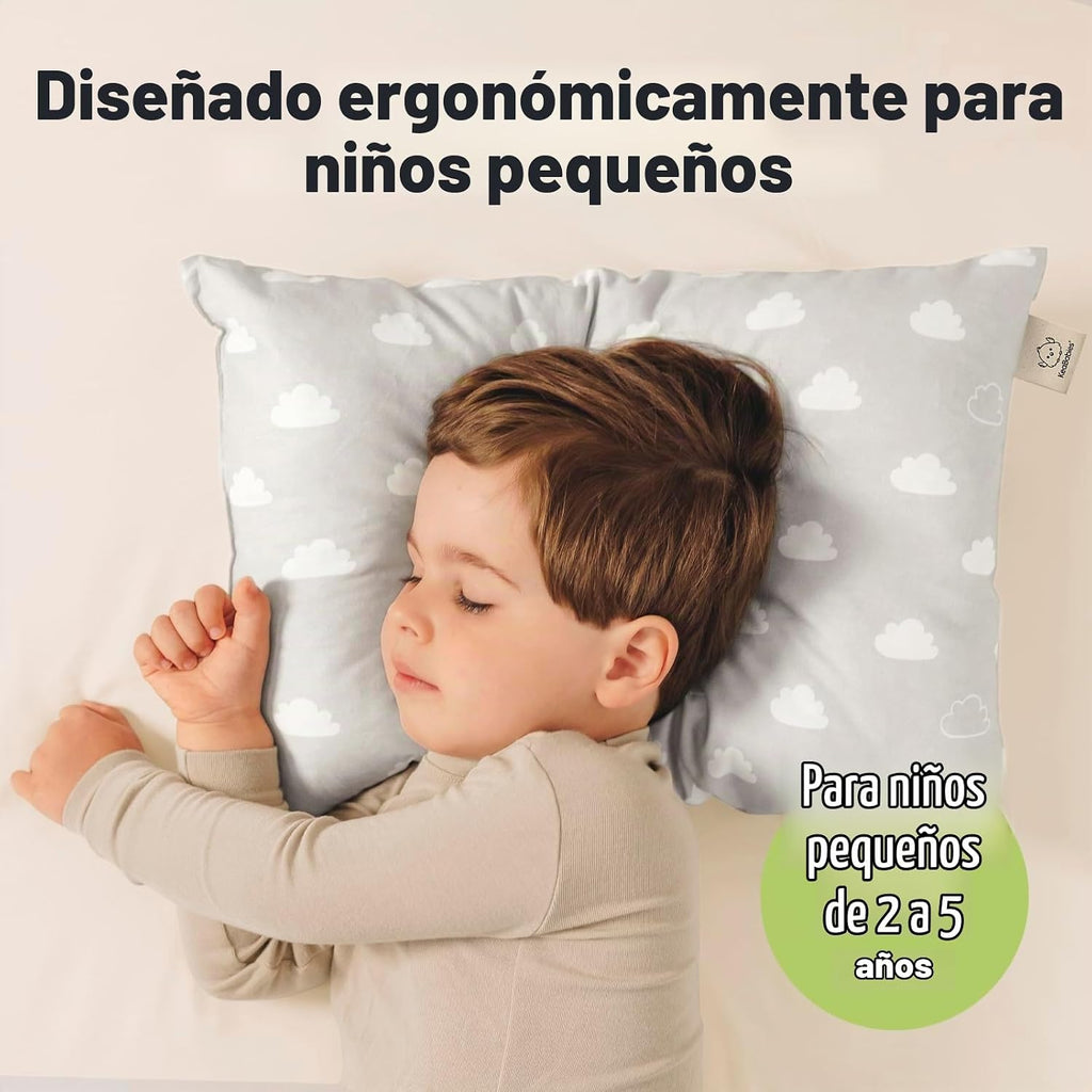 KeaBabies Paquete de 2 almohadas para niños de 2 años a 5,13 x 18 p...
