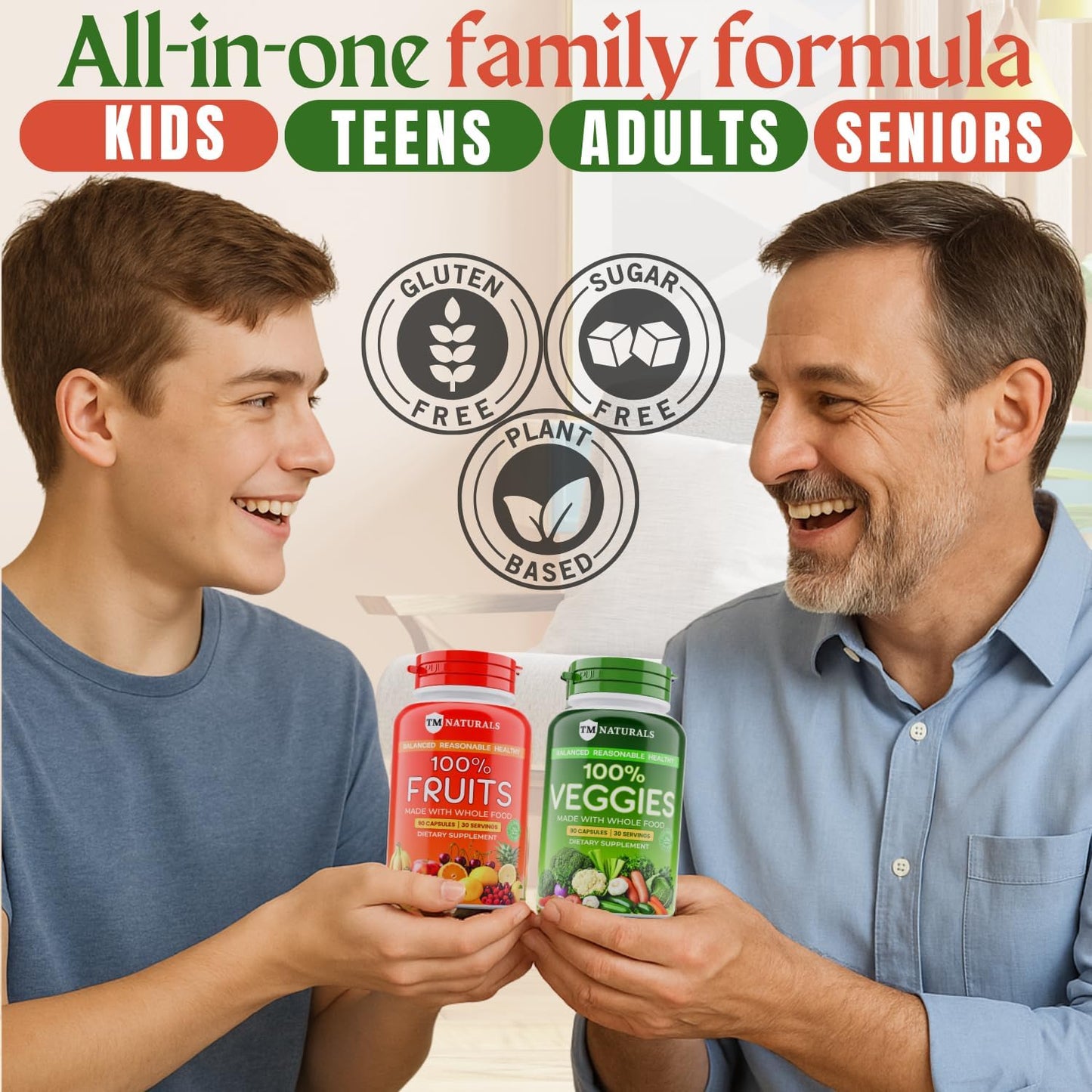 TM NATURALS Suplemento Superfood Frutas y Vegetales - con Aloe Vera...