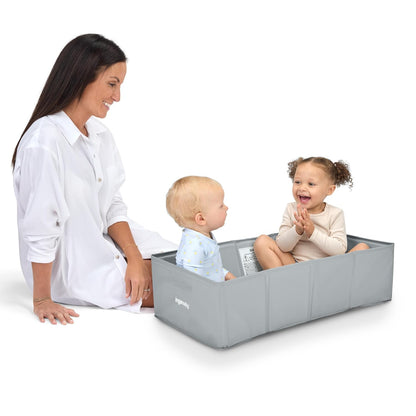 Ingenuity Tuckaway - Bañera plegable para niños pequeños, convierte...