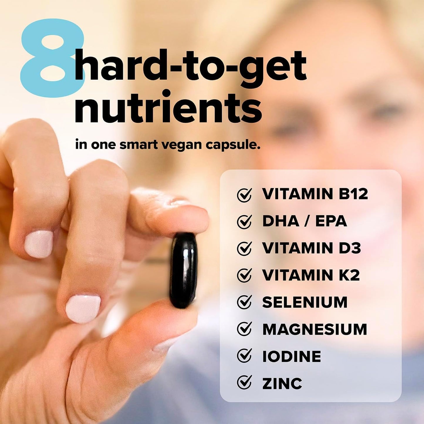 Complement Multivitamínicos veganos para mujeres y hombres, Omega 3...