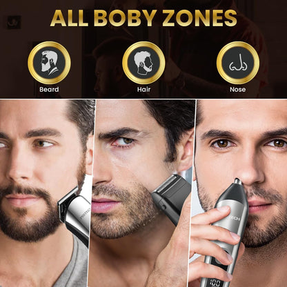 PRITECH Cortadora de Barba para Hombre, Kit de 3 en 1 de Cortadores...
