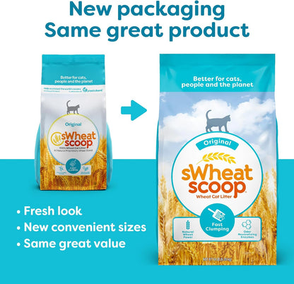 swheat Scoop fast-clumping all-natural Aserrín para gatos