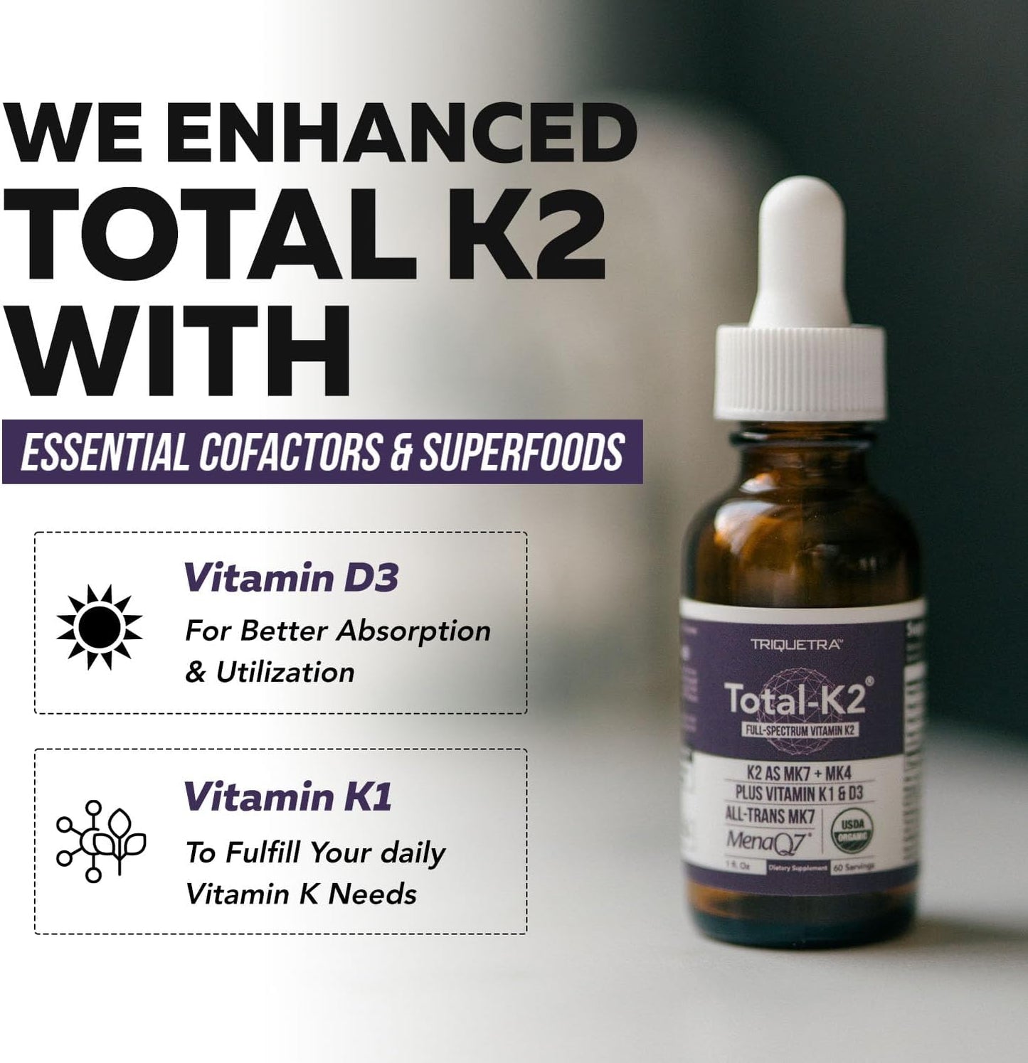 Total K2® | Vitamina K2 como MK7 y MK4 | Cofactor Plus K1 y vitamin...