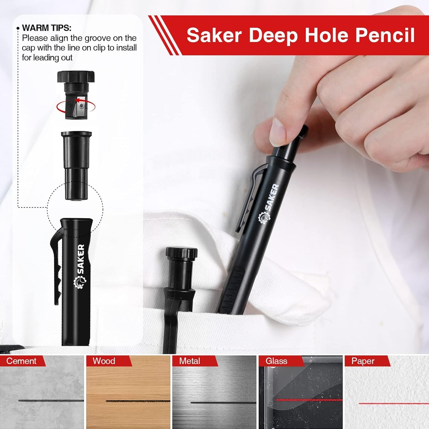 Saker Juego de Nivel Plegable Multifuncional y Lápices para Agujero...