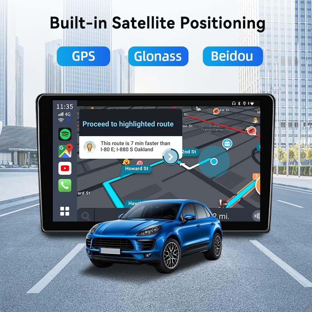 CarlinKit 8+128G - Adaptador inalámbrico CarPlay y Android Auto, CarPlay Ai Box para coche con cable CarPlay, 8 núcleos, GPS incorporado, ultra delgado, sistema Android 13.0, Bluetooth dual, tarjeta