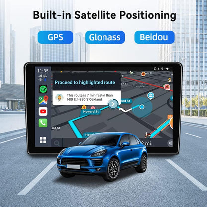 CarlinKit 8+128G - Adaptador inalámbrico CarPlay y Android Auto, CarPlay Ai Box para coche con cable CarPlay, 8 núcleos, GPS incorporado, ultra delgado, sistema Android 13.0, Bluetooth dual, tarjeta
