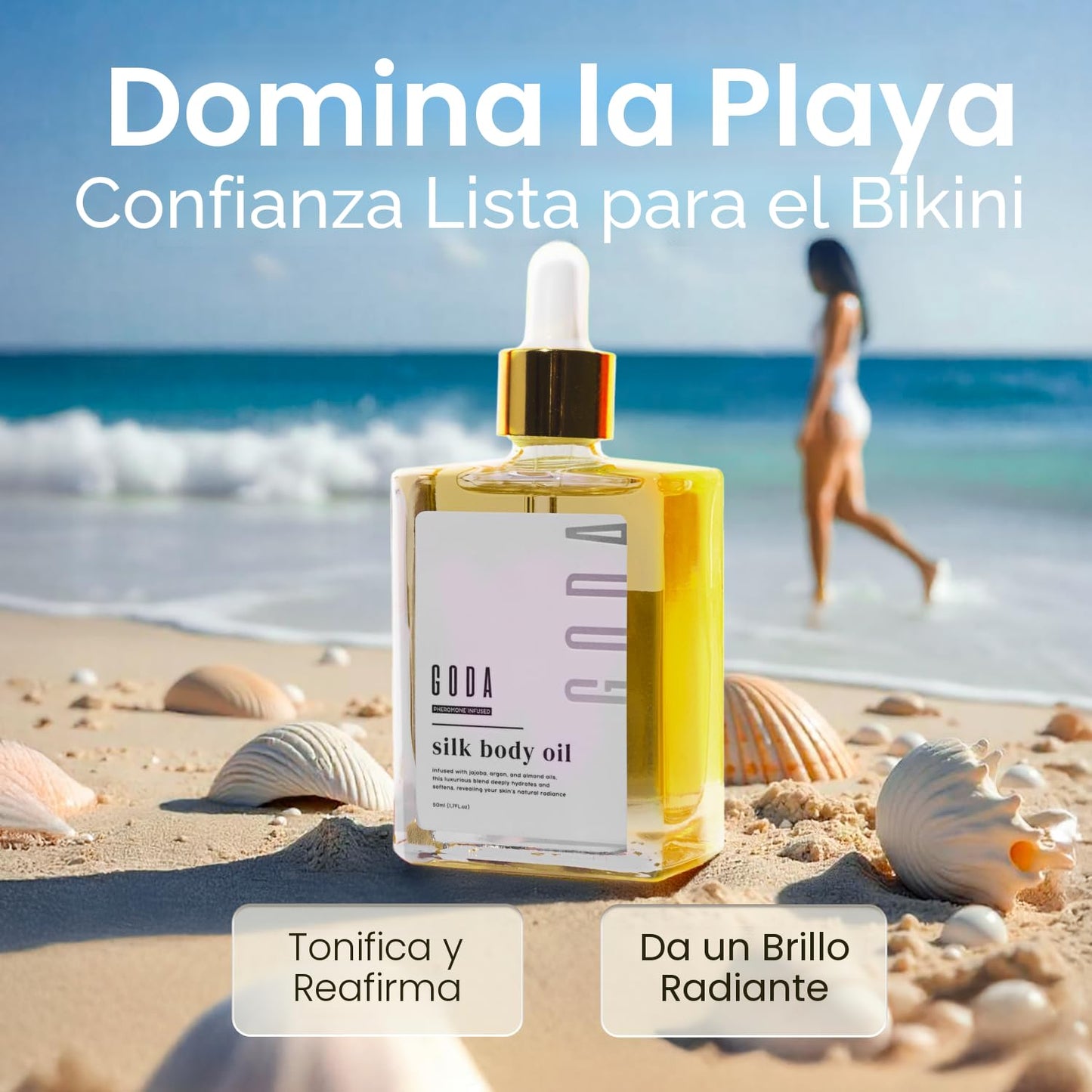 GODA Aceite Corporal de Seda para Mujeres - Fórmula Reafirmante y A...