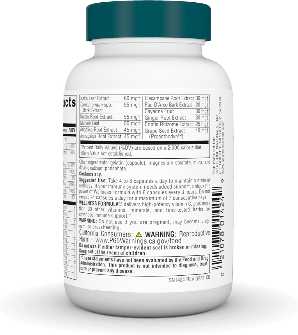 Source Naturals Wellness Formula Vitaminas Bio-Alineadas y Defensa...