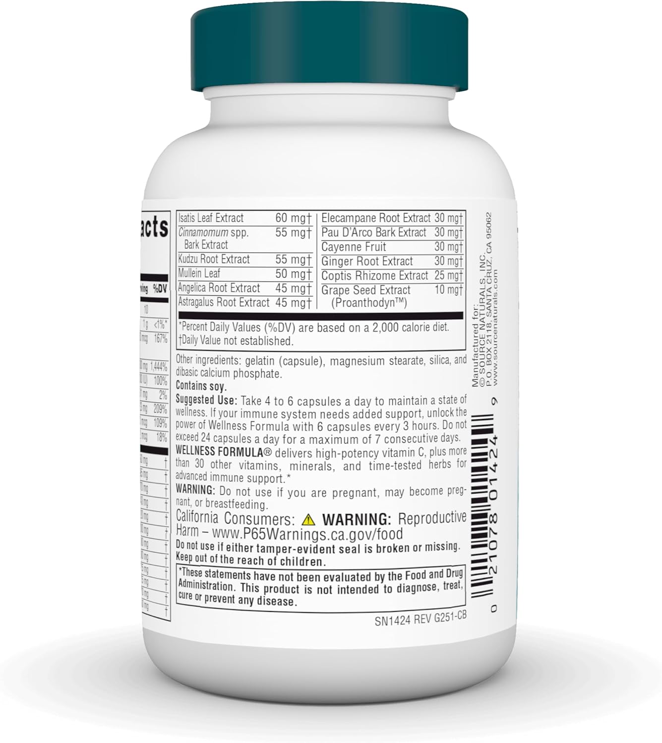 Source Naturals Wellness Formula Vitaminas Bio-Alineadas y Defensa...