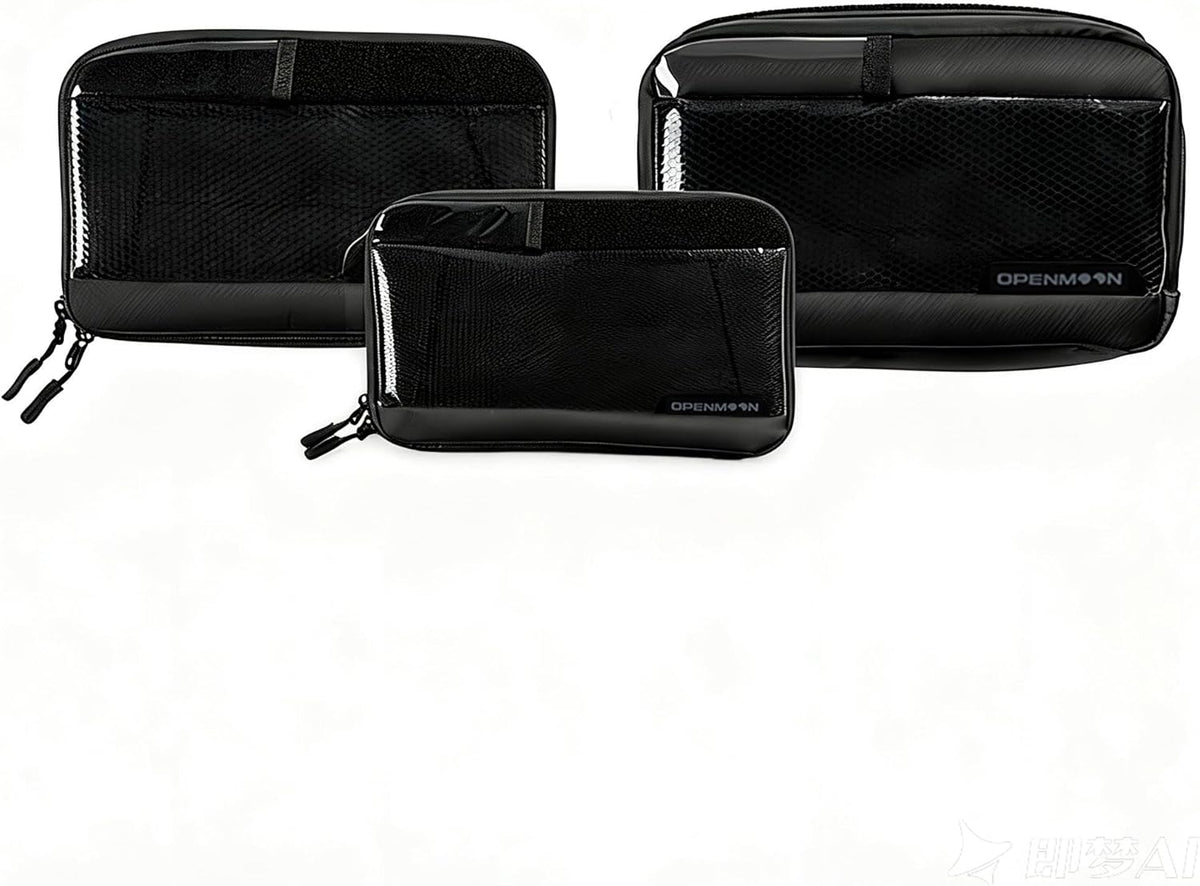 OPENMOON Bolsa translúcida para accesorios de cámara y electrónica de almacenamiento, organizador de cables, accesorios de engranaje, artículos esenciales para cámara de viaje, versión M delgada